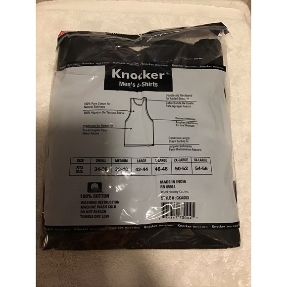 3 Mens A-Shirts 100% Cotton Undershirt Ribbed Muscle Tank Top Wife Beater Plain - Picture 2 of 3